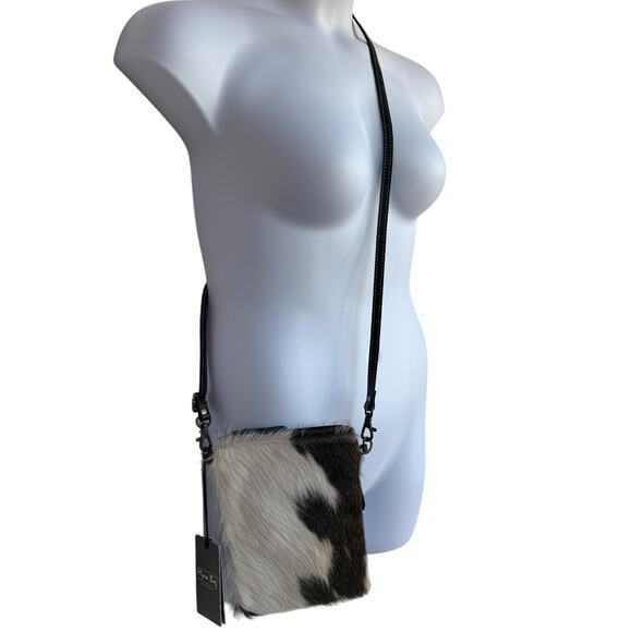 NWT Myra Bag Calfskin Crossbody Pouch Western Cowgirl Boho Look - Has Stain - Picture 1 of 8